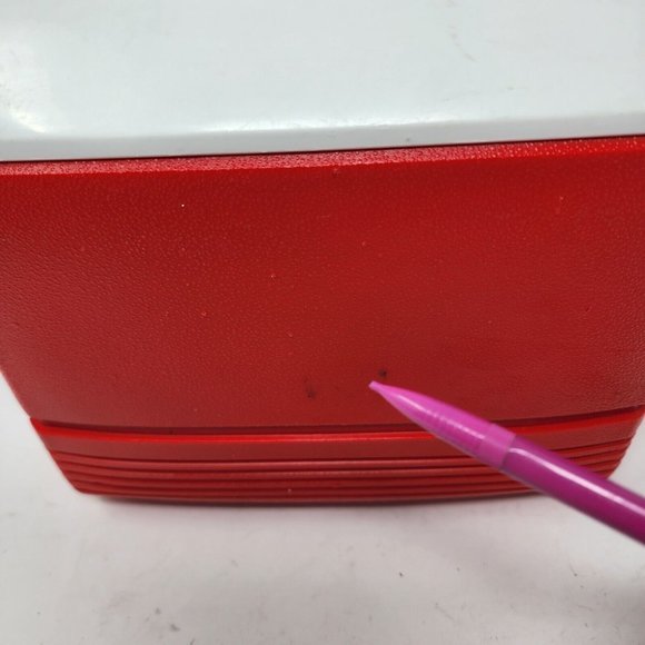 Igloo MiniMate 6 Can Red White Blue Personal Sized Cooler-Lunch Box 90's Vintage - Picture 10 of 11
